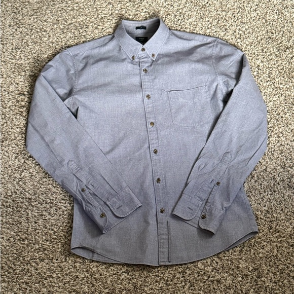 J. Crew Men’s Slim Fit Jaspe Gray Button-Down Long Sleeve Shirt Size Large - Picture 1 of 5